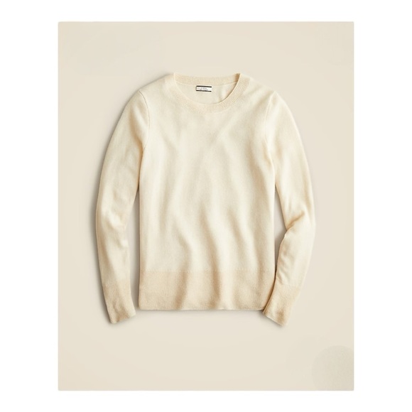 J. Crew Cashmere classic-fit crewneck sweater in Natural - Picture 7 of 7